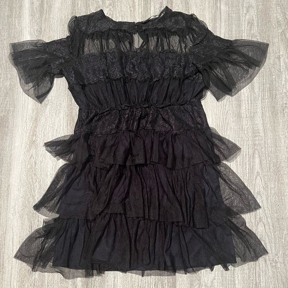 Zara Dresses & Skirts - Zara black lace and tule mini dress